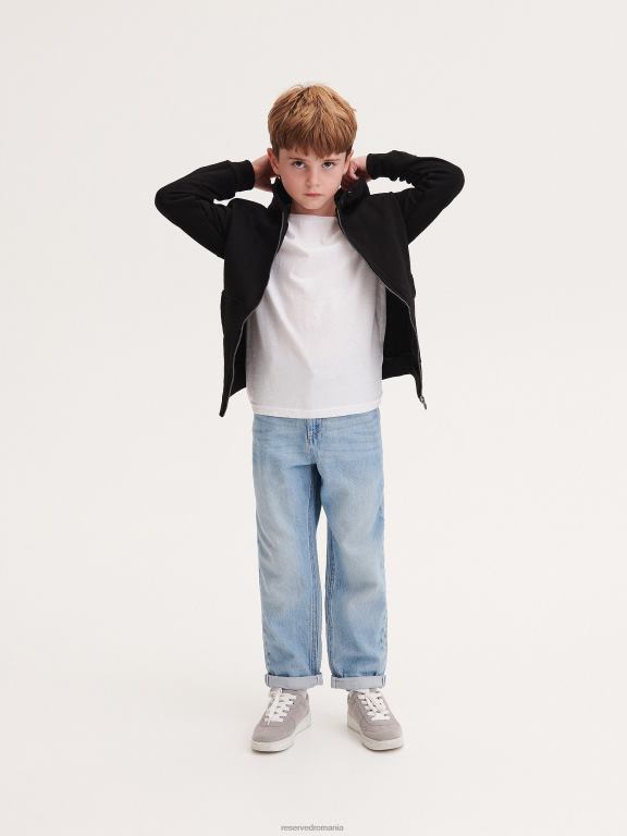 albastru Reserved băieți îmbrăcăminte pantaloni clasici din denim cu picioare largi 648HZ2153