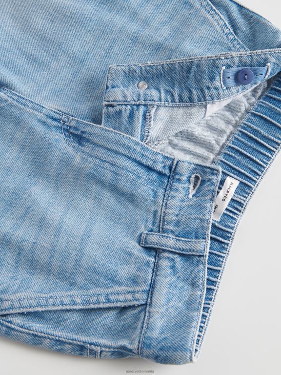 albastru Reserved băieți îmbrăcăminte pantaloni clasici din denim cu picioare largi 648HZ2198