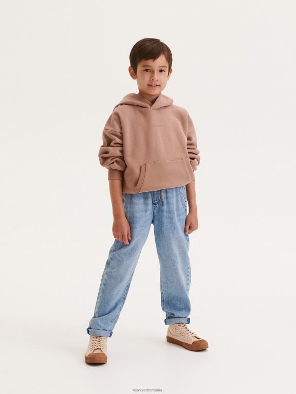 albastru Reserved băieți îmbrăcăminte pantaloni clasici din denim cu picioare largi 648HZ2206