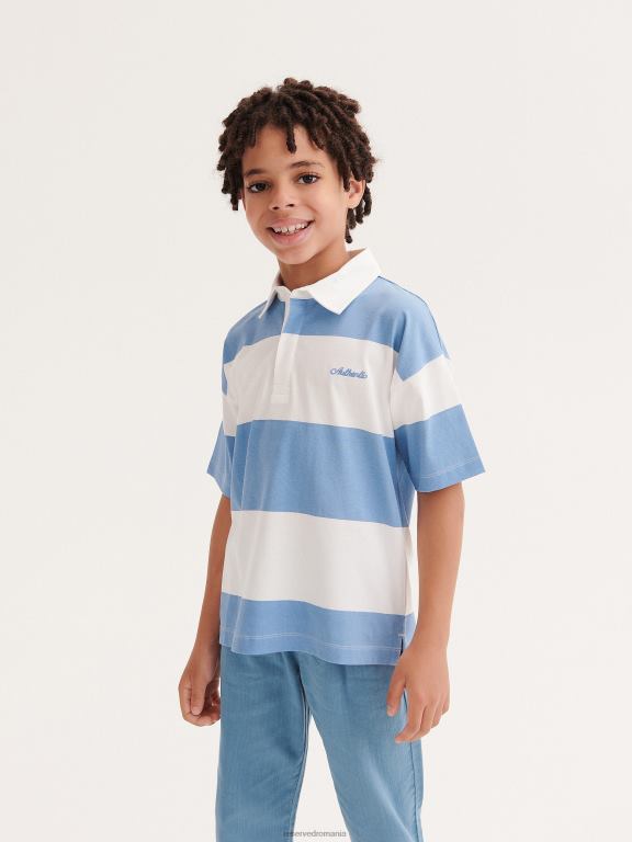 albastru Reserved băieți îmbrăcăminte tricou polo cu detaliu de broderie 648HZ2021