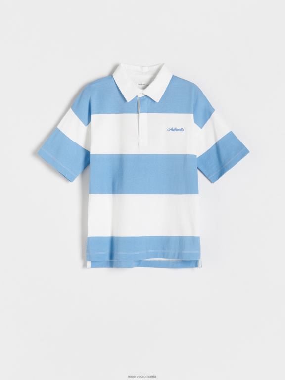 albastru Reserved băieți îmbrăcăminte tricou polo cu detaliu de broderie 648HZ2021