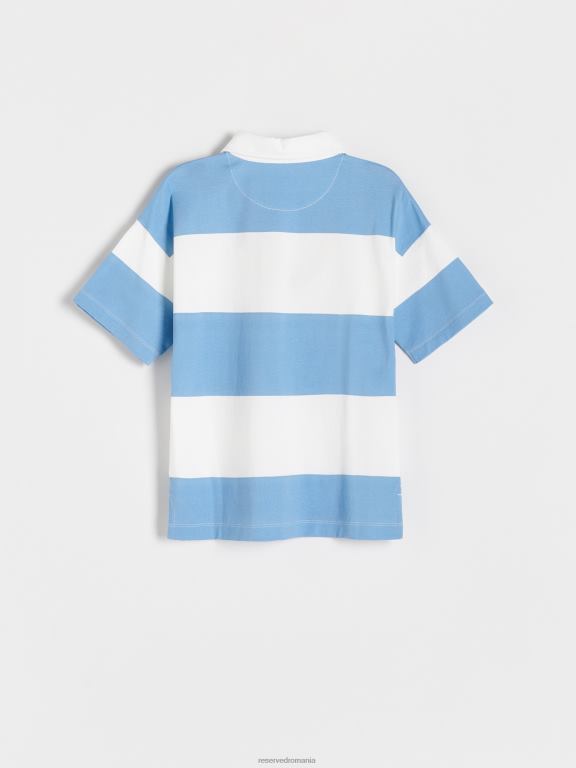 albastru Reserved băieți îmbrăcăminte tricou polo cu detaliu de broderie 648HZ2021