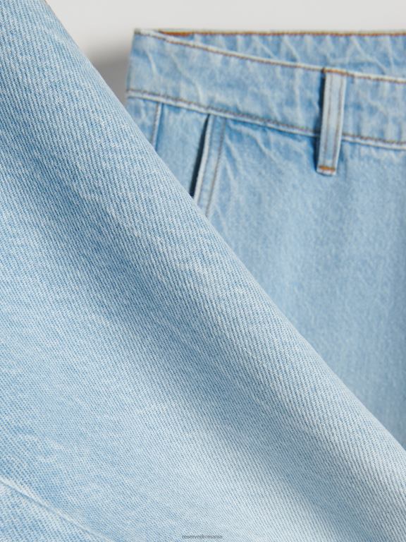 albastru Reserved bărbați îmbrăcăminte blugi chino morcov cu efect de spalare 648HZ1570