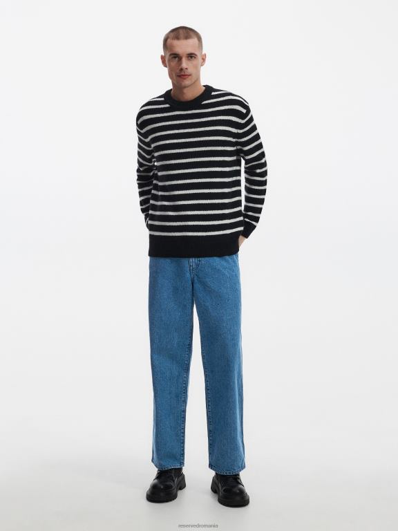 albastru Reserved bărbați îmbrăcăminte blugi largi 648HZ1572