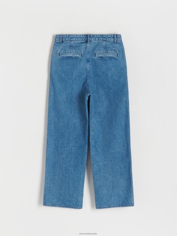 albastru Reserved bărbați îmbrăcăminte blugi largi 648HZ1572