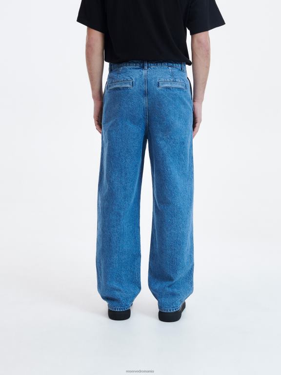 albastru Reserved bărbați îmbrăcăminte blugi largi 648HZ1573