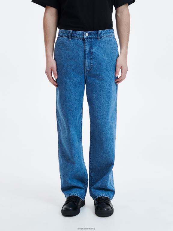 albastru Reserved bărbați îmbrăcăminte blugi largi 648HZ1573