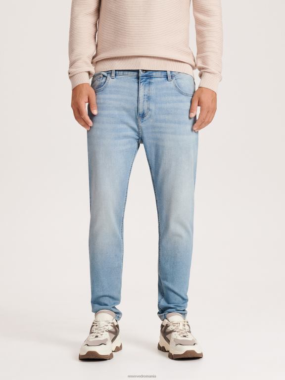 albastru Reserved bărbați îmbrăcăminte blugi morcov slim 648HZ1546