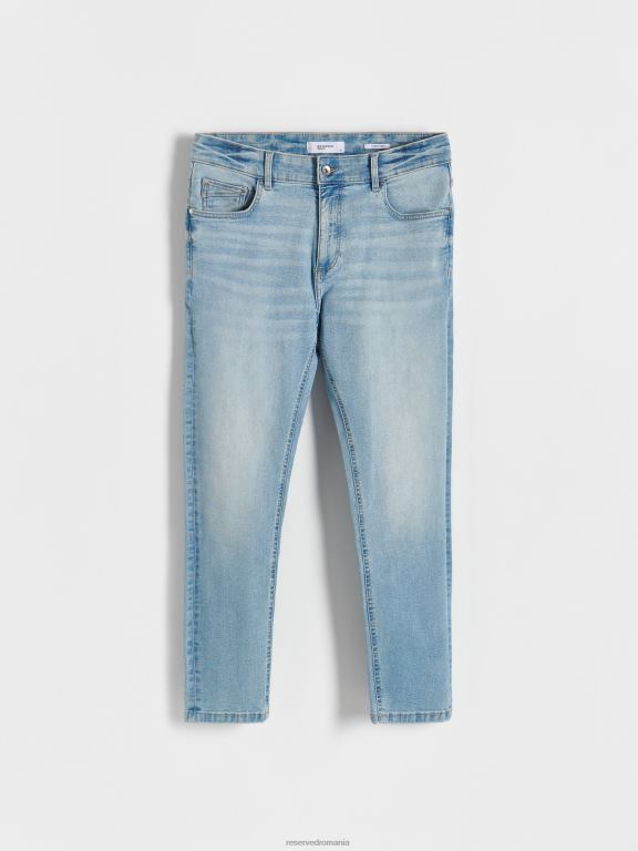 albastru Reserved bărbați îmbrăcăminte blugi morcov slim 648HZ1546