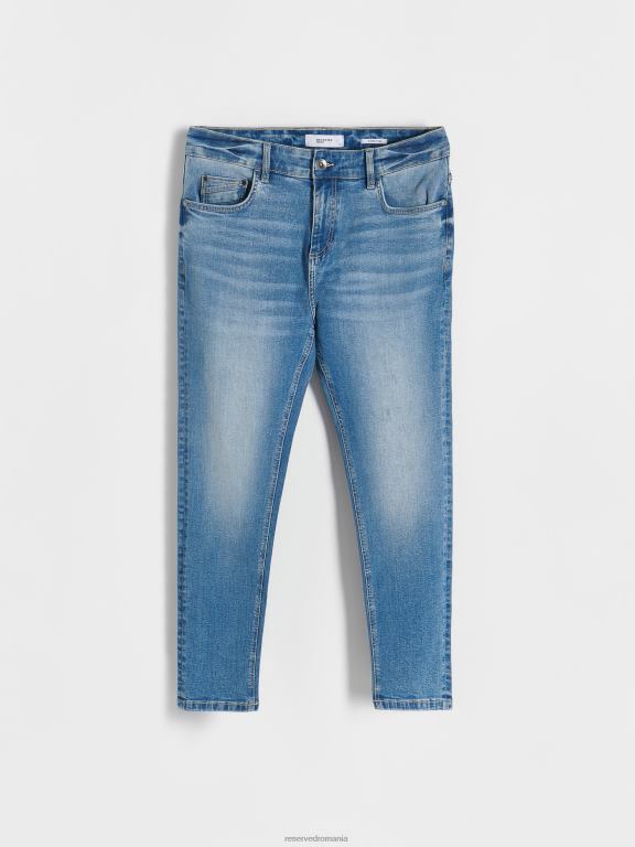 albastru Reserved bărbați îmbrăcăminte blugi morcov slim 648HZ1547