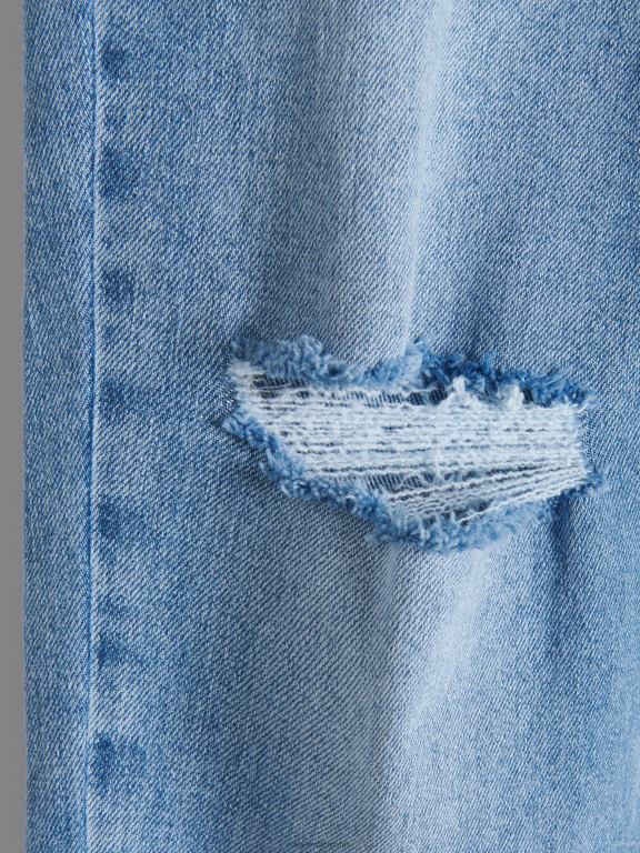 albastru Reserved bărbați îmbrăcăminte blugi morcov slim 648HZ1576