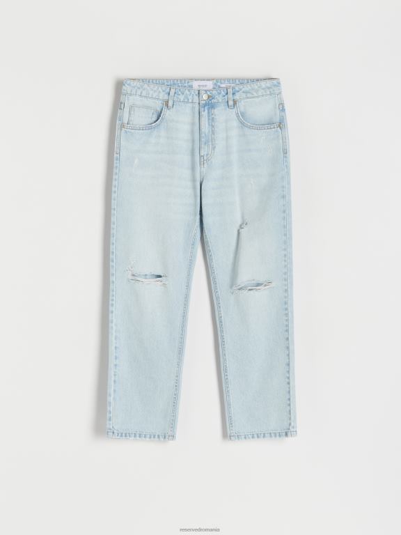 albastru Reserved bărbați îmbrăcăminte blugi obișnuiți 648HZ1571