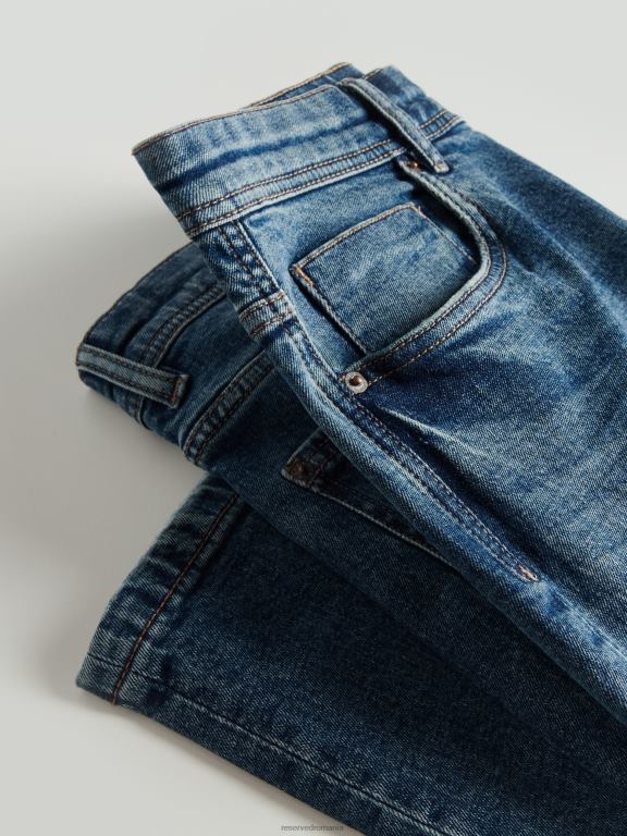 albastru Reserved bărbați îmbrăcăminte blugi obișnuiți 648HZ1577