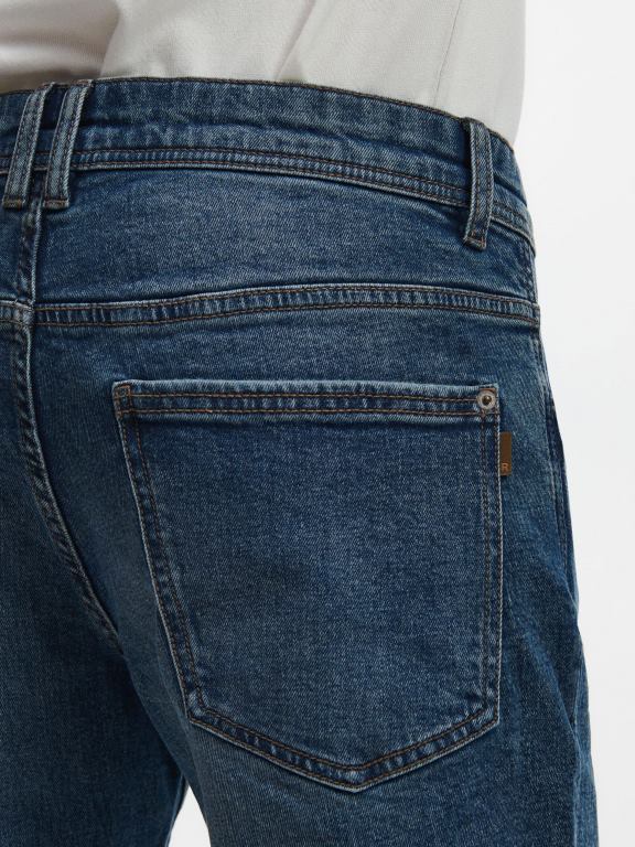 albastru Reserved bărbați îmbrăcăminte blugi obișnuiți 648HZ1577