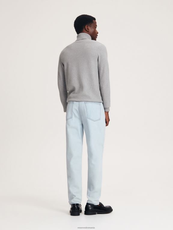 albastru Reserved bărbați îmbrăcăminte blugi obișnuiți morcovi 648HZ1529