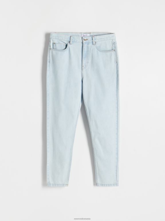 albastru Reserved bărbați îmbrăcăminte blugi obișnuiți morcovi 648HZ1541