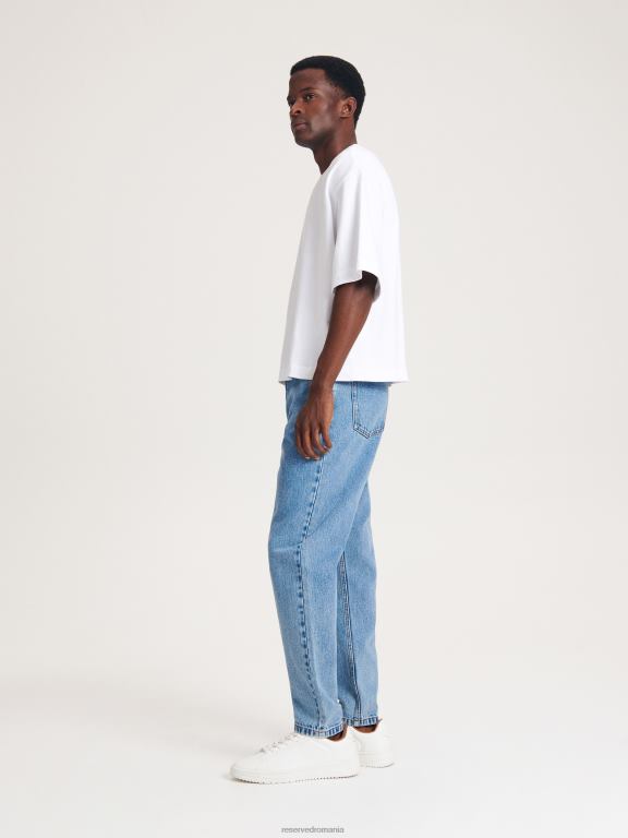 albastru Reserved bărbați îmbrăcăminte blugi obișnuiți morcovi 648HZ1543