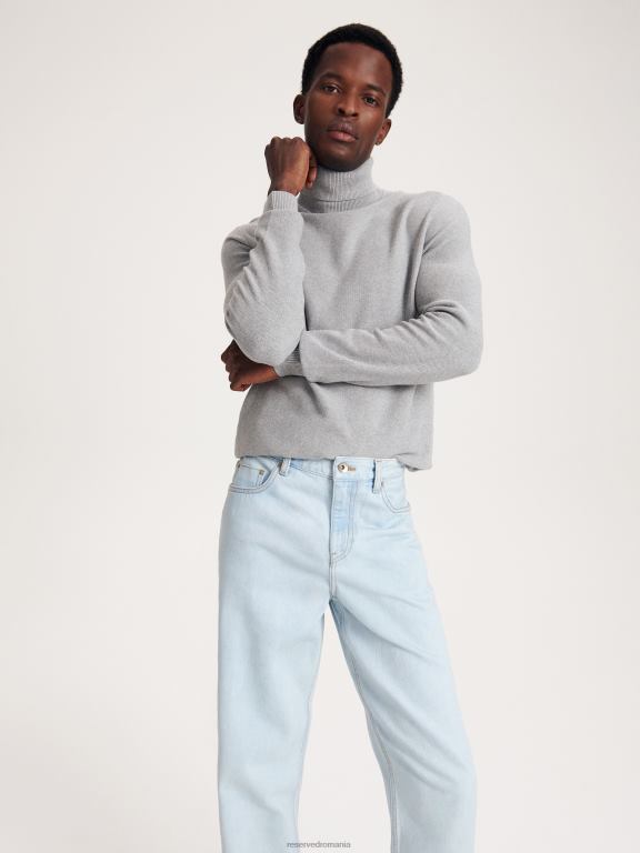 albastru Reserved bărbați îmbrăcăminte blugi obișnuiți morcovi 648HZ1544