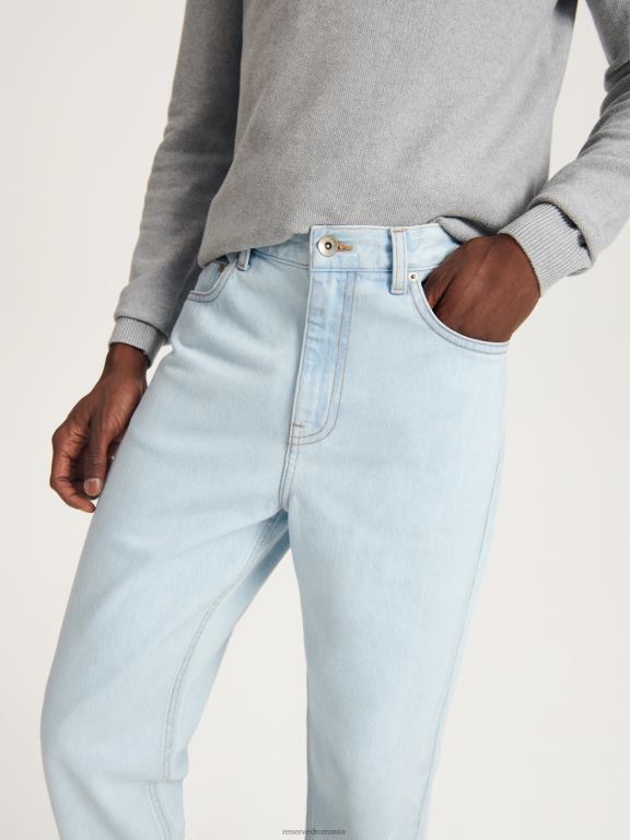 albastru Reserved bărbați îmbrăcăminte blugi obișnuiți morcovi 648HZ1544