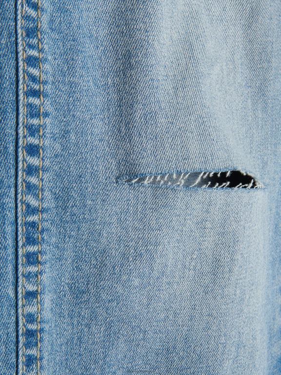 albastru Reserved bărbați îmbrăcăminte blugi subțiri învechiți 648HZ1581