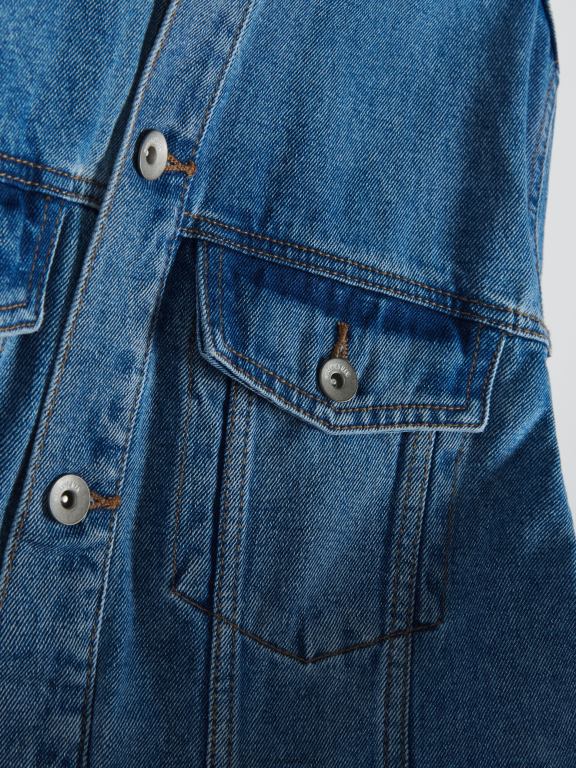 albastru Reserved bărbați îmbrăcăminte jacheta denim 648HZ1621