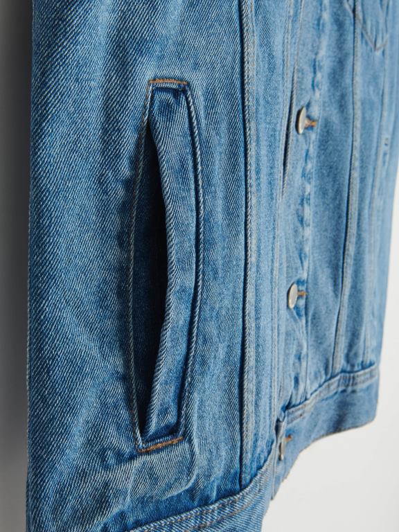 albastru Reserved bărbați îmbrăcăminte jacheta denim 648HZ1622