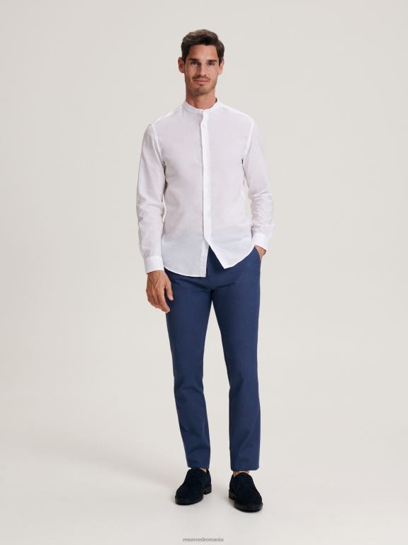 albastru Reserved bărbați îmbrăcăminte pantaloni chino slim 648HZ1501