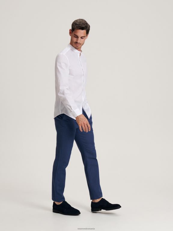 albastru Reserved bărbați îmbrăcăminte pantaloni chino slim 648HZ1501