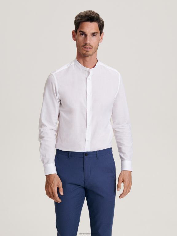 albastru Reserved bărbați îmbrăcăminte pantaloni chino slim 648HZ1501