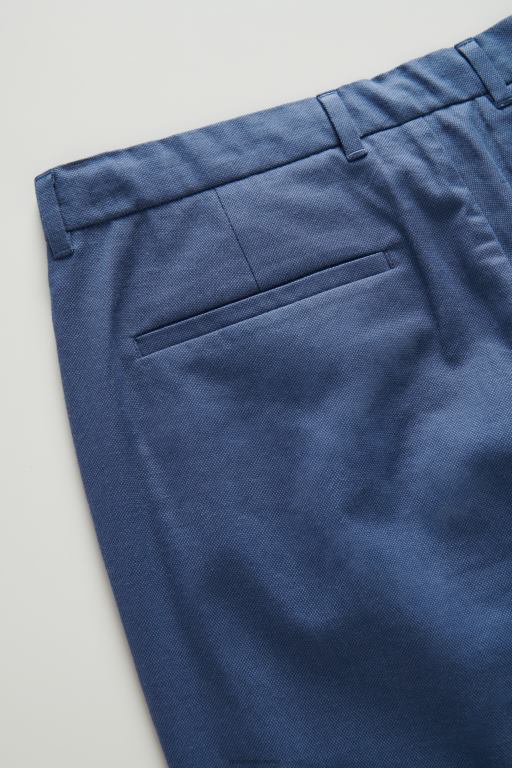 albastru Reserved bărbați îmbrăcăminte pantaloni chino slim 648HZ1501
