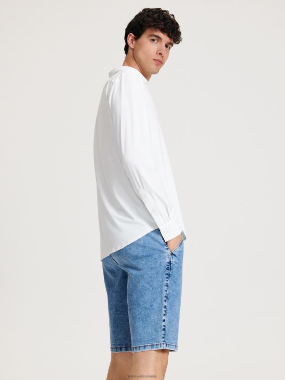 albastru Reserved bărbați îmbrăcăminte pantaloni scurți chino din denim 648HZ1445