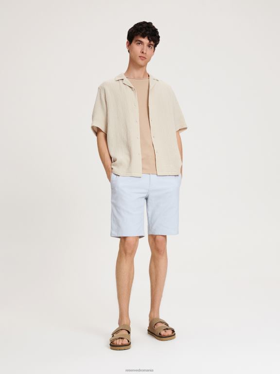 albastru Reserved bărbați îmbrăcăminte pantaloni scurți chino slim 648HZ1416