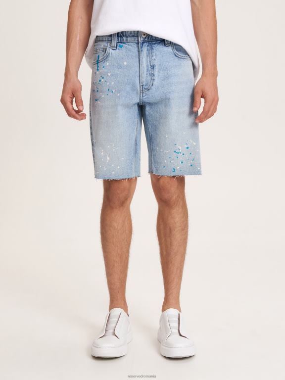 albastru Reserved bărbați îmbrăcăminte pantaloni scurți din denim 648HZ1453