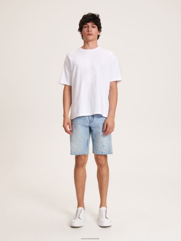 albastru Reserved bărbați îmbrăcăminte pantaloni scurți din denim 648HZ1453