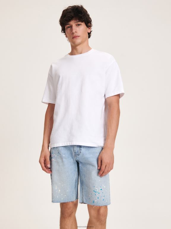 albastru Reserved bărbați îmbrăcăminte pantaloni scurți din denim 648HZ1453