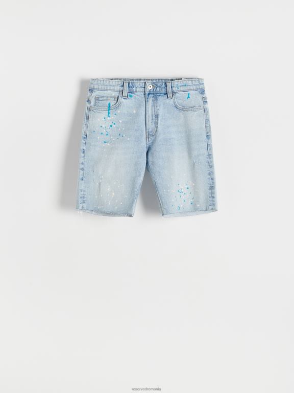 albastru Reserved bărbați îmbrăcăminte pantaloni scurți din denim 648HZ1453