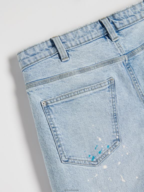 albastru Reserved bărbați îmbrăcăminte pantaloni scurți din denim 648HZ1453