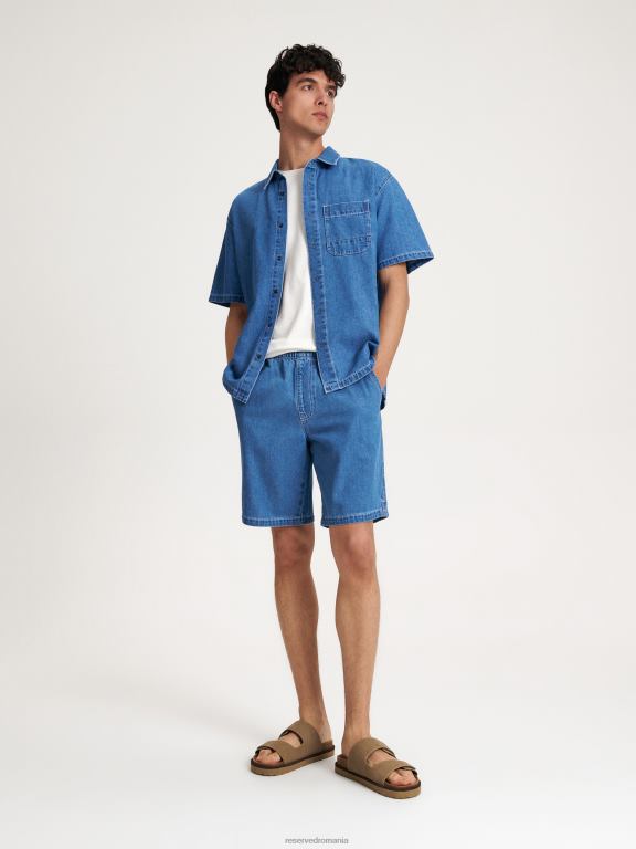 albastru Reserved bărbați îmbrăcăminte pantaloni scurți obișnuiți 648HZ1452