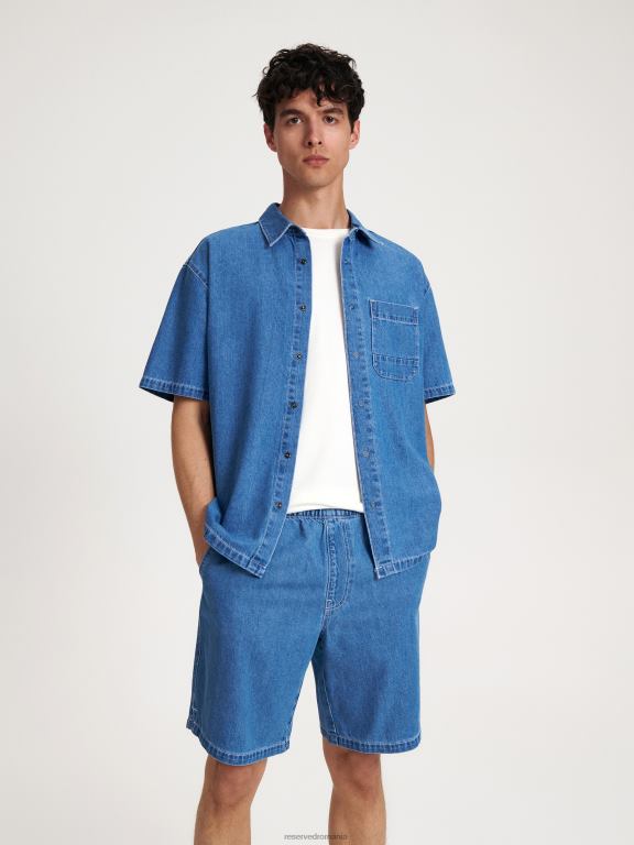 albastru Reserved bărbați îmbrăcăminte pantaloni scurți obișnuiți 648HZ1452