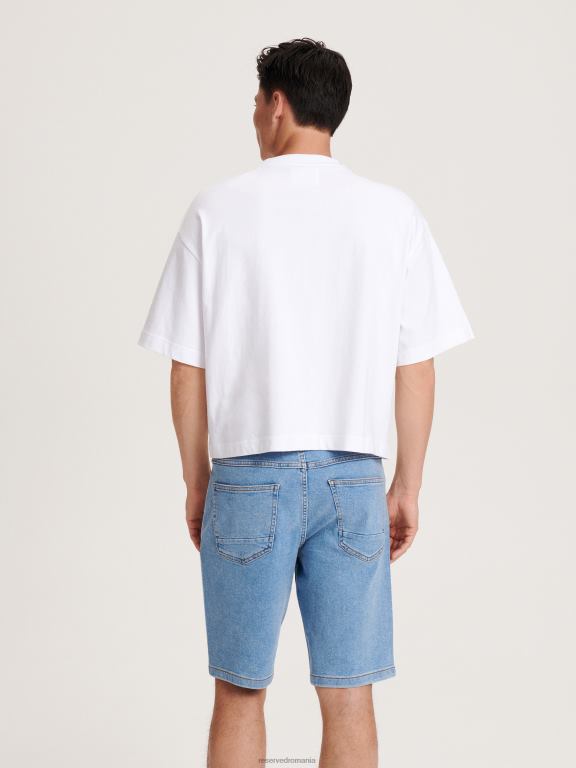 albastru Reserved bărbați îmbrăcăminte pantaloni scurți obișnuiți din denim 648HZ1425