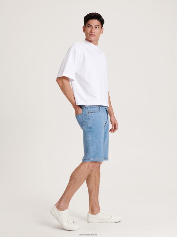albastru Reserved bărbați îmbrăcăminte pantaloni scurți obișnuiți din denim 648HZ1425