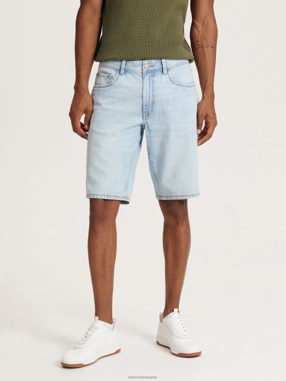 albastru Reserved bărbați îmbrăcăminte pantaloni scurți obișnuiți din denim 648HZ1454