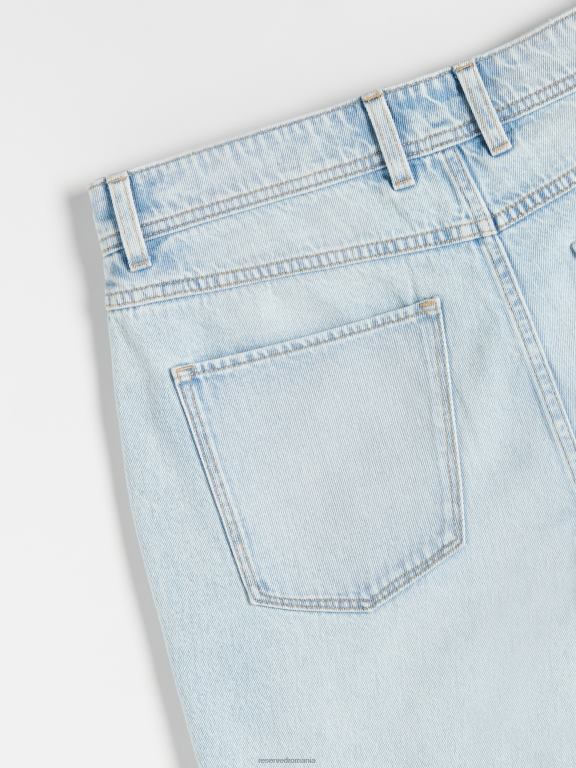 albastru Reserved bărbați îmbrăcăminte pantaloni scurți obișnuiți din denim 648HZ1454