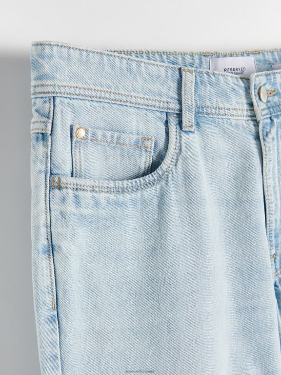 albastru Reserved bărbați îmbrăcăminte pantaloni scurți obișnuiți din denim 648HZ1454