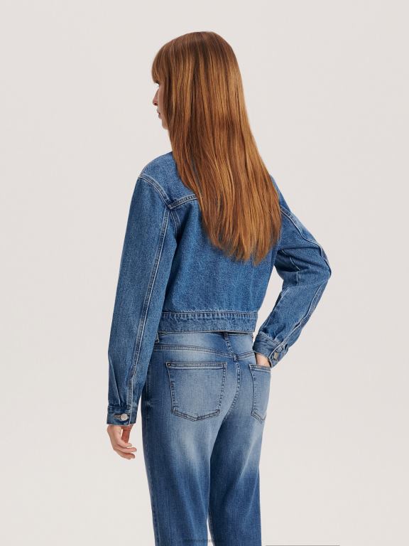 albastru Reserved femei îmbrăcăminte blugi boyfriend slim 648HZ750