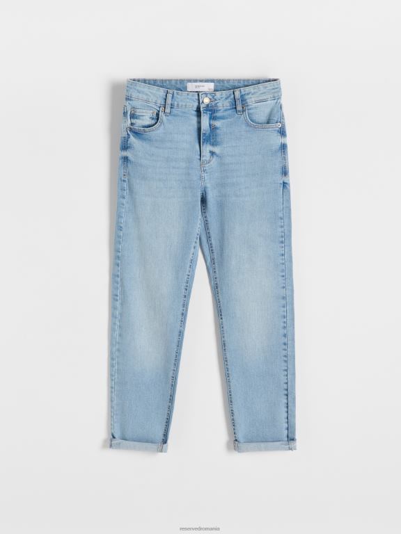 albastru Reserved femei îmbrăcăminte blugi boyfriend slim 648HZ760