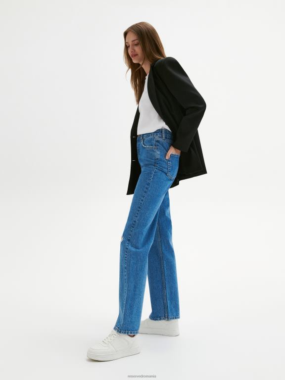 albastru Reserved femei îmbrăcăminte blugi din amestec de bumbac reciclat 648HZ710