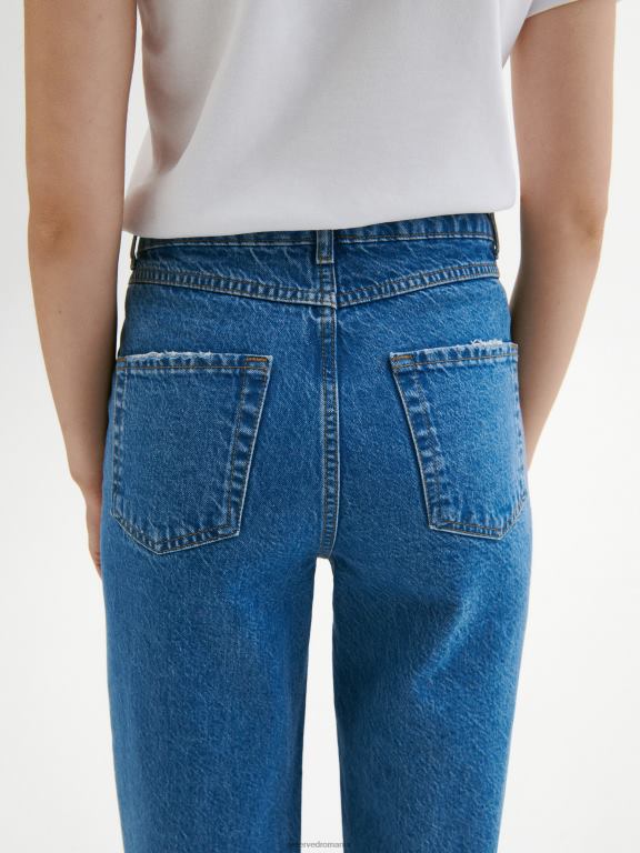 albastru Reserved femei îmbrăcăminte blugi din amestec de bumbac reciclat 648HZ710