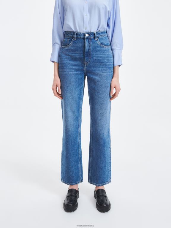 albastru Reserved femei îmbrăcăminte blugi drepti 648HZ791