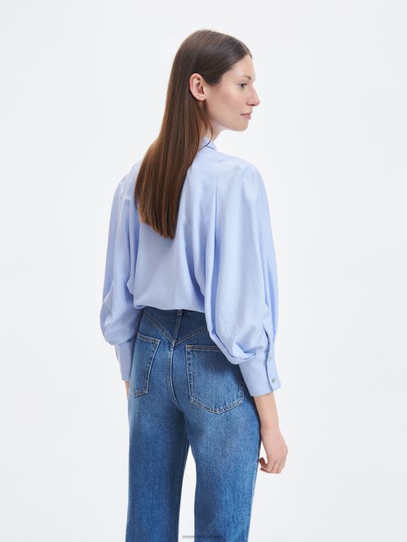 albastru Reserved femei îmbrăcăminte blugi drepti 648HZ791